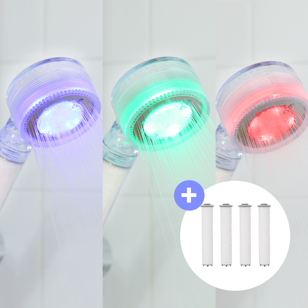 [필터증정] 오엘라 온도표시 3색 LED 필터샤워기 OA-FS01 세트