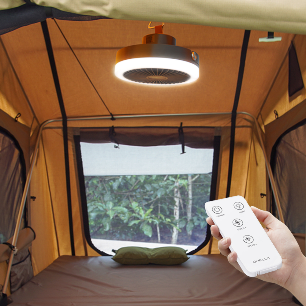 오엘라 무선 LED 선풍기+리모콘 (캠핑용 타프팬) FN02