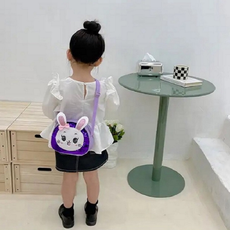 Cutie Rabbit Sequin Crossbody Bag